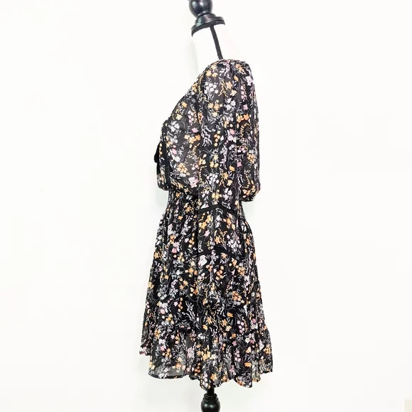 NWT Oddi Black Floral Longsleeve Playdress, Size Large - Picture 3 of 5